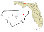 Gadsden County Florida Incorporated and Unincorporated areas Havana Highlighted